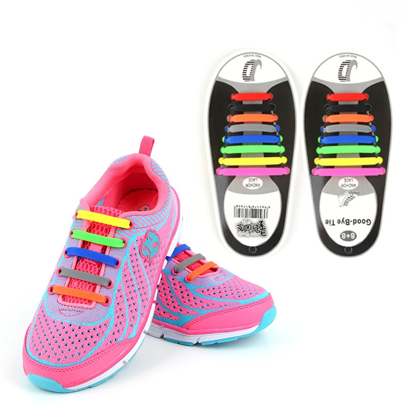 Шнурки для обуви Силиконовые эластичные 16 шт./компл.|shoelaces elastic|shoes allsneaker fit |