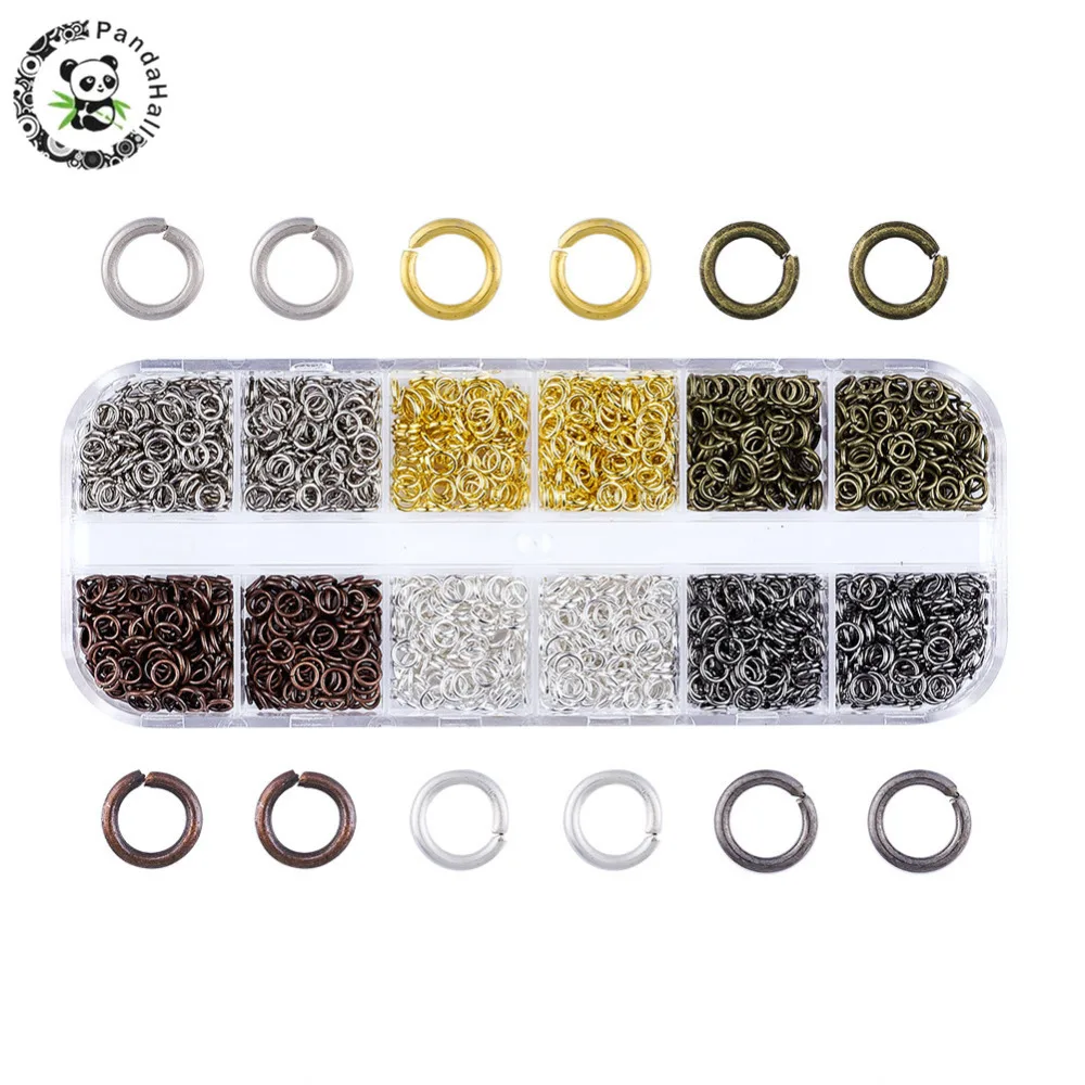 

PANDAHALL Iron Jump Rings Close but Unsoldered Split Rings For Jewelry Making Mixed Color 4x0.7mm about 1380pcs/box 230pcs/color