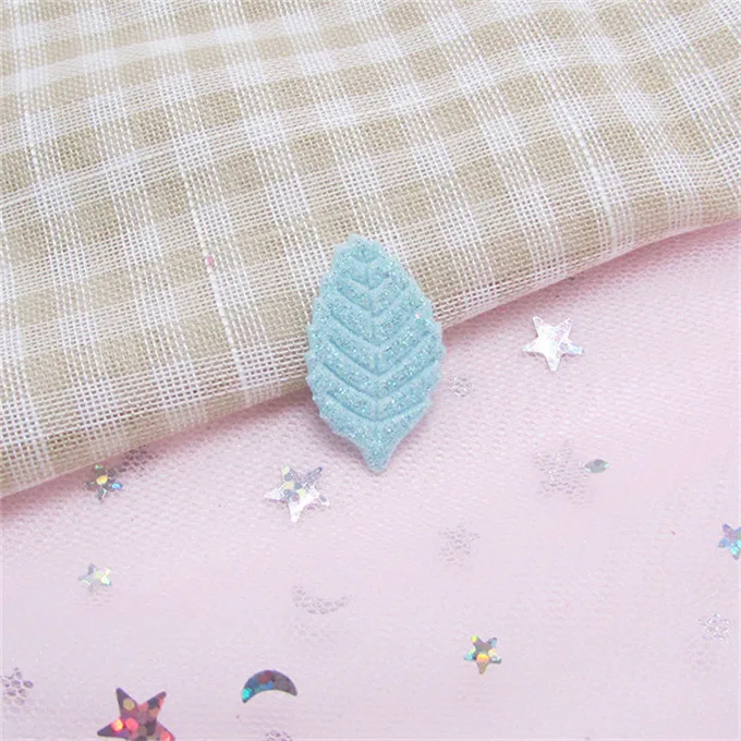 candy blue 60 шт./лот, 2,8*1,6 см, блестящий лист, мягкие Аппликации, аксессуары, искусственные патчи, сделай сам, рукоделие, заколки для волос, украшение - Цвет: candy blue