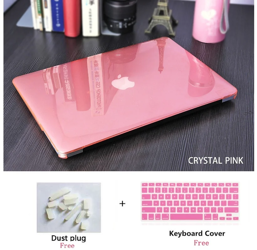 Прозрачный чехол для ноутбука + клавиатуры пылезащитный Macbook Pro Retina Touch Bar & ID Air 11 6 12