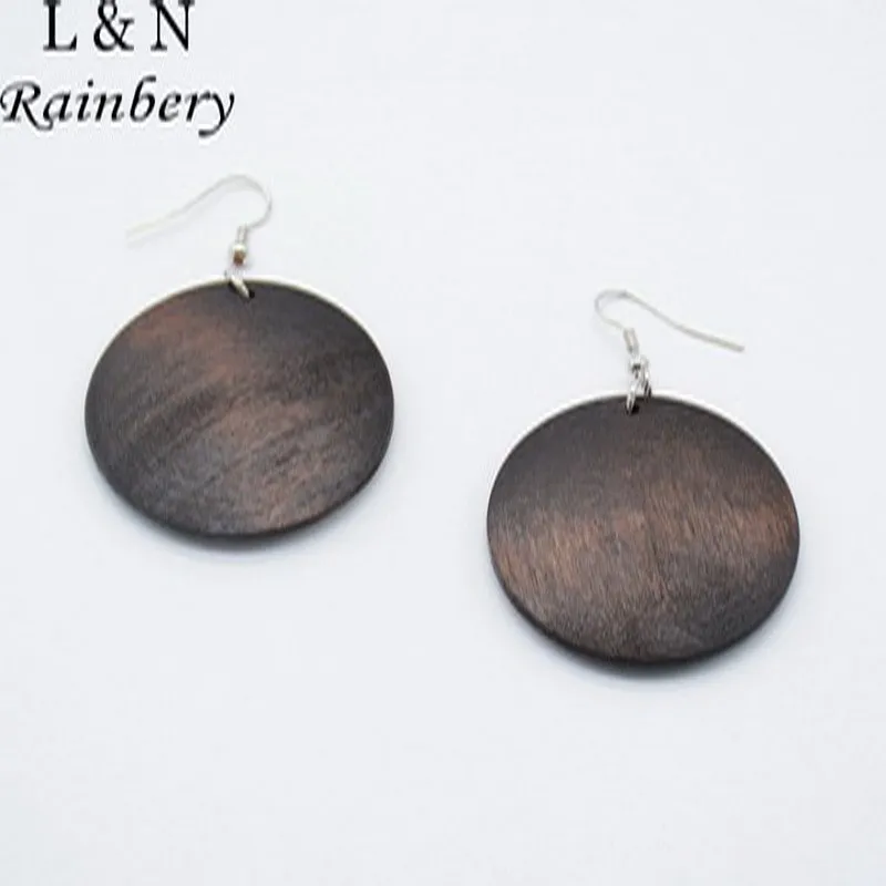 Rainbery Monogram Wood Earrings 2021 New Fashion Women Jewelry Wholesale Natural Dangle JE0541 | Украшения и аксессуары
