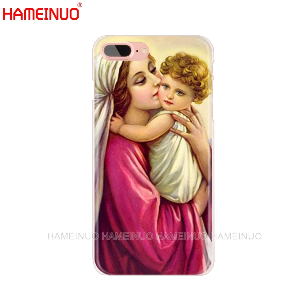 HAMEINUO Дева Мария христианские рождественские Чехлы для сотового телефона iphone X 8 7 6