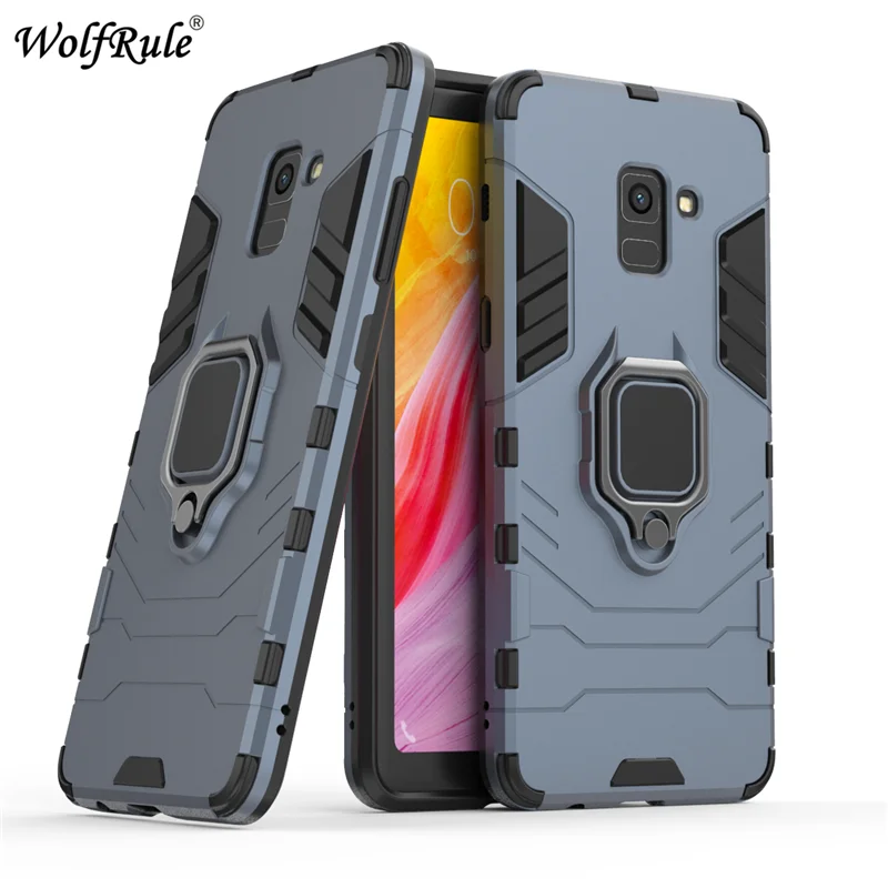Чехол WolfRule для Samsung Galaxy A8 Plus 2018 жесткий чехол из ТПУ с кольцом держателем и
