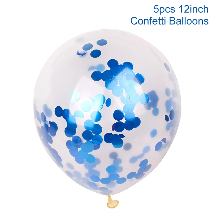 Blue Foil Confetti FENGRISE синие вечерние украшения для мальчиков, вечерние принадлежности для мальчиков, Детские сувениры на день рождение вечерние украшения, первый день рождения, воздушные шары, баннер - Цвет: Blue Foil Confetti