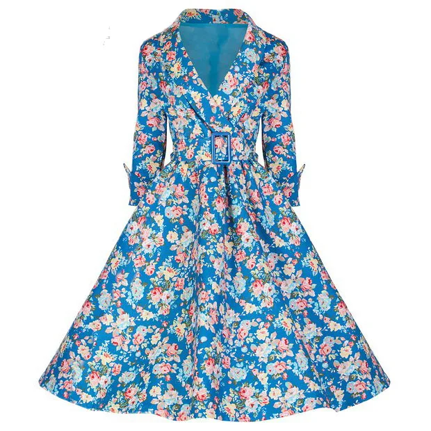 S-XXL Одри Хепберн Vestito далле Donne Ретро Винтаж 1950 s 60 рокабилли floreale качели vestiti fiocco-