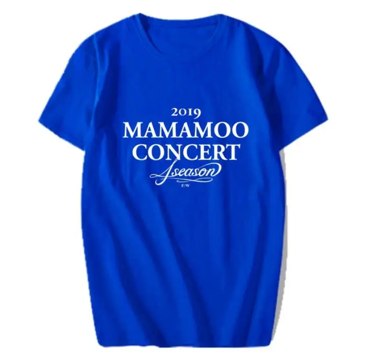 Mamamoo концерт 4 сезона же печать Круглая горловина с короткими рукавами футболка
