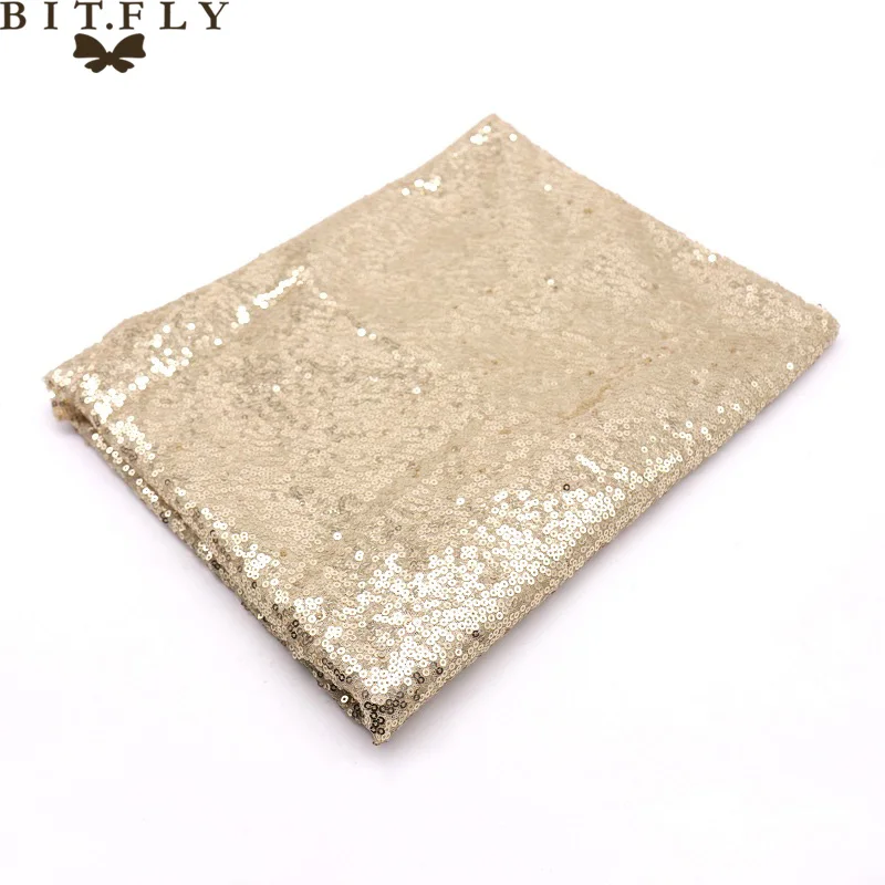 Light champagne BIT. FLY 10 шт. блестящая 4 цвета блестящая красивая юбка для стола ткань для свадебной вечеринки милые украшения стола - Цвет: Light champagne