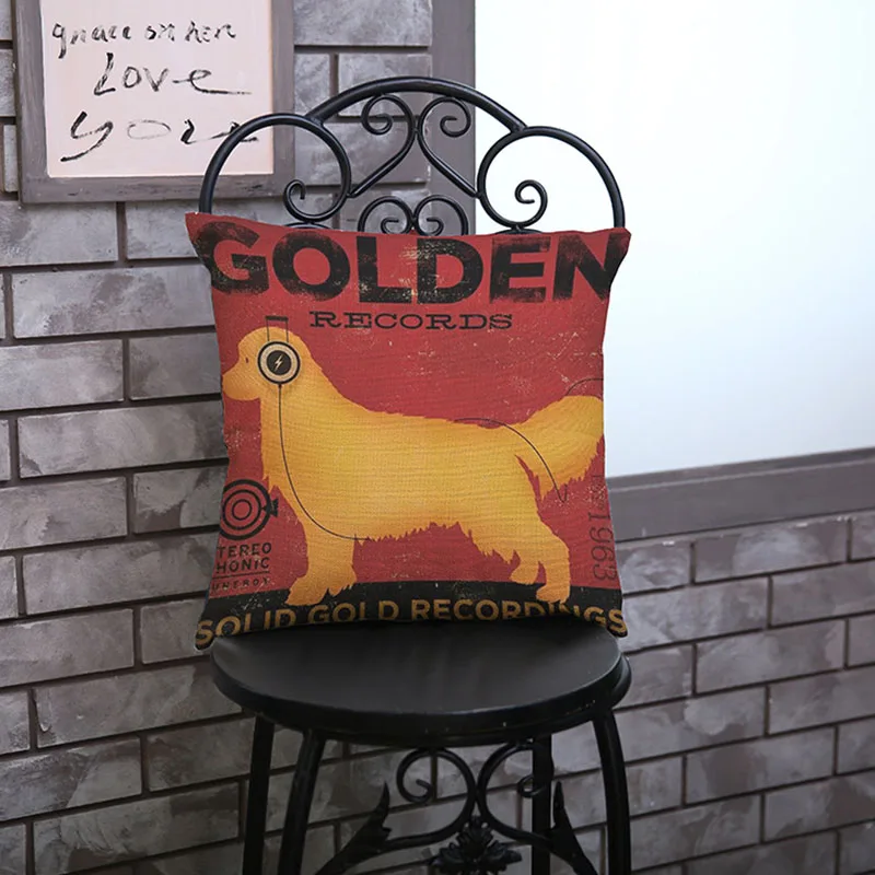 Современная мода собака печать хлопок белье короткие плюшевые талии подушки