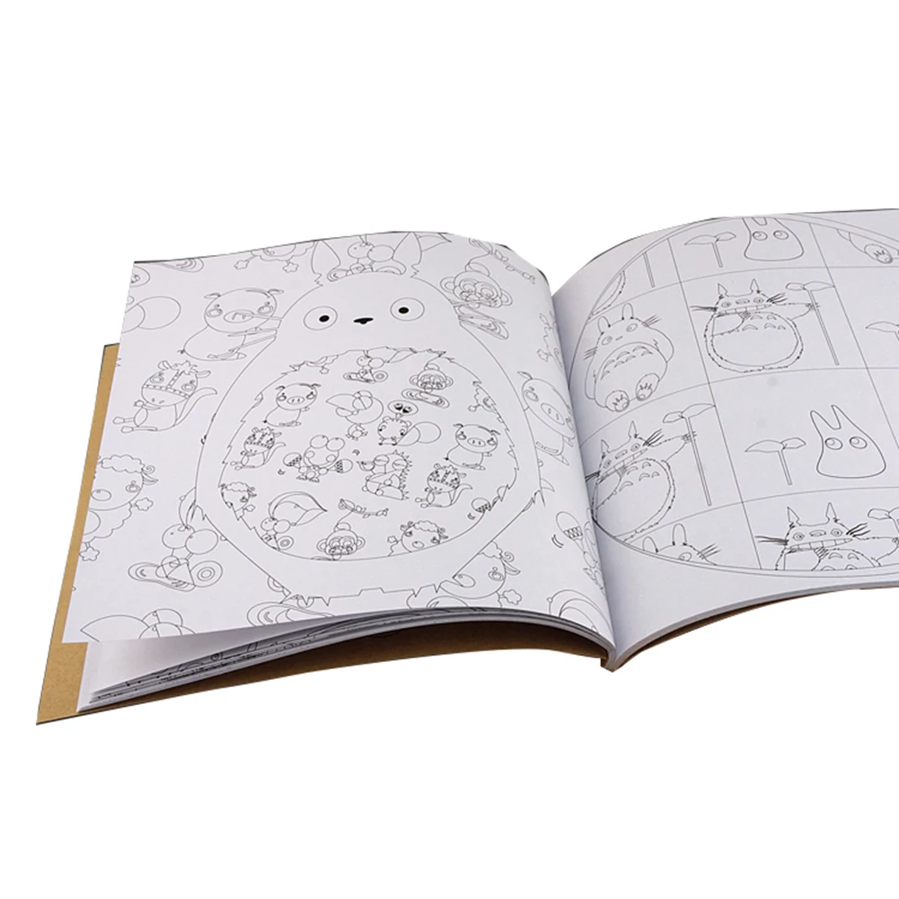 ELBCOS Miku Totoro Madara Coloring Book For Relieve Stress Kill Time Graffiti Painting Drawing #33 | Игрушки и хобби
