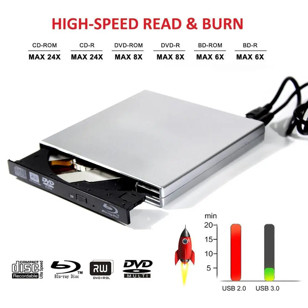 USB 3. 0 DVD RW записывающее устройство YiYaYo Bluray Drive BD ROM Blu ray привод CD проигрыватель для