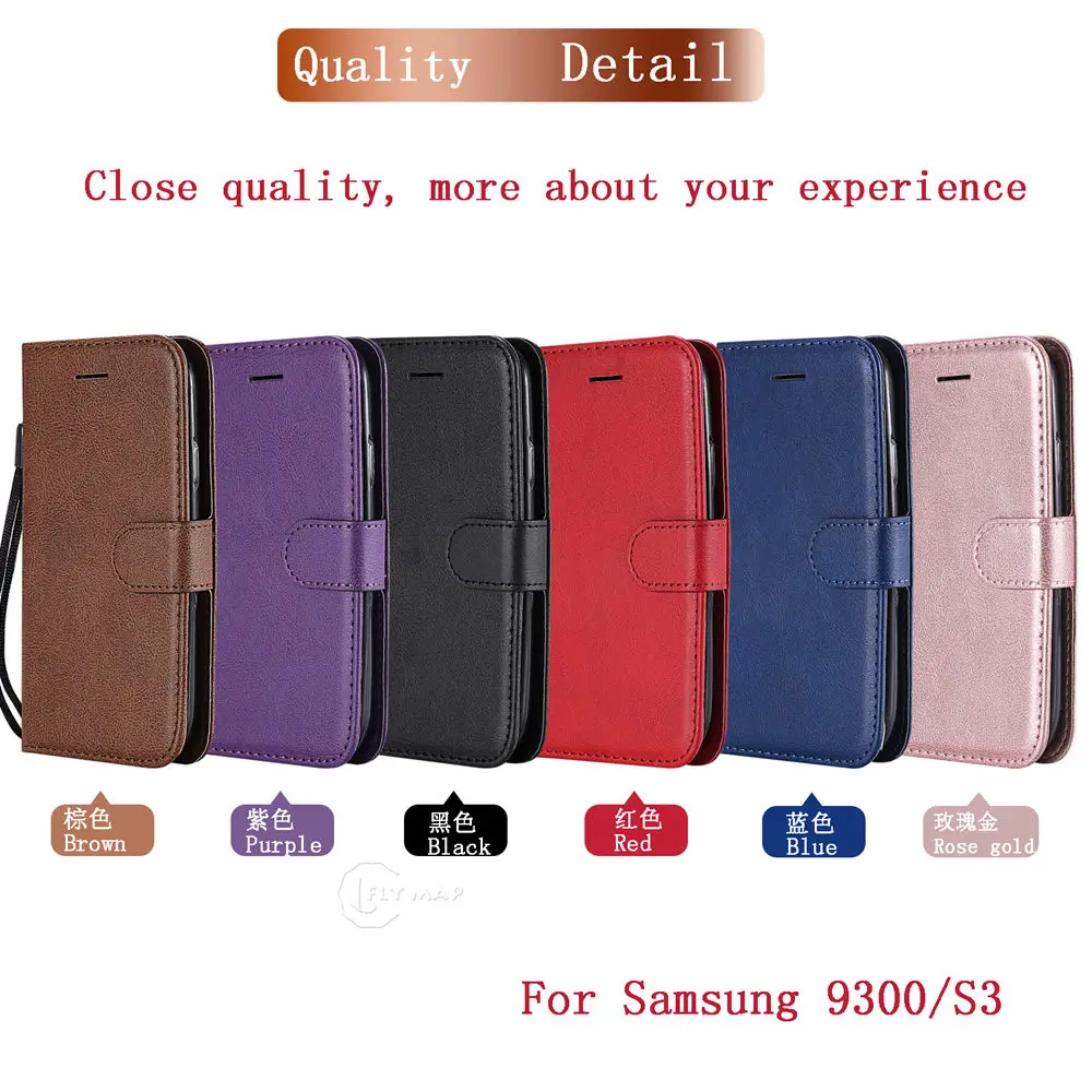 Чехол кошелек для Samsung Galaxy S3 S 3 SIII кожаный чехол с откидной крышкой GT I9301i I9300 I9300i