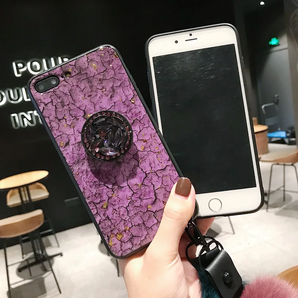 Модные золотые Фольга Мрамор узор чехол для телефона samsung S8 S9 плюс Кристалл