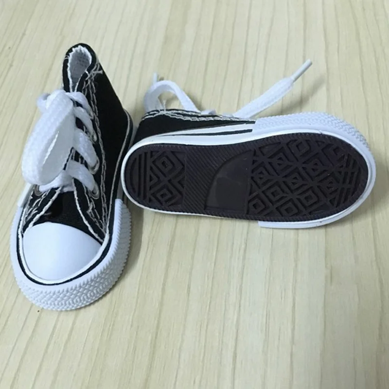 Одна пара парусиновых туфель 1/3 7 5 см для шарнирной куклы модная мини игрушечная