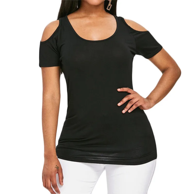 Женская футболка с коротким рукавом летние женские топы открытыми плечами 4 июля