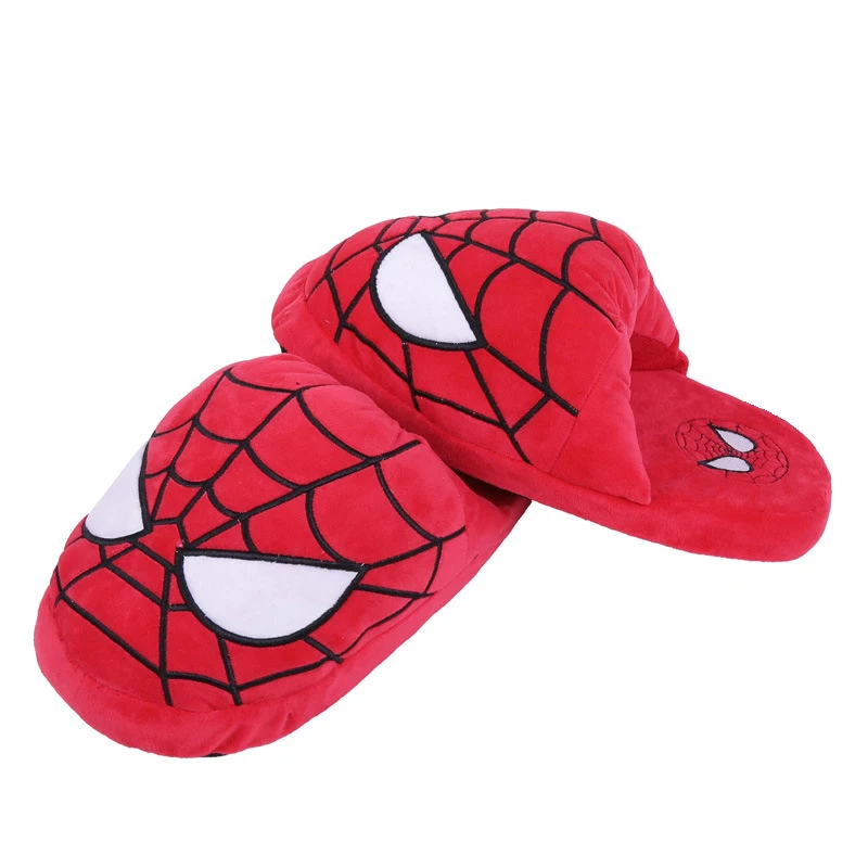 Осенне-зимние теплые Нескользящие домашние плюшевые тапочки с рисунком