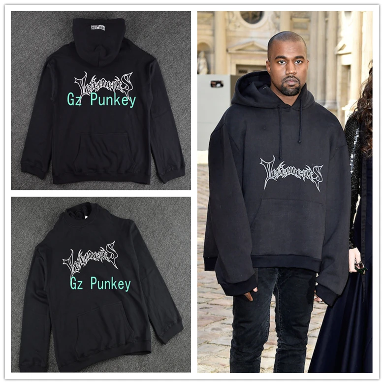 Мужская мода бренд VETMENTS негабаритных толстовка канье уэст | одежда