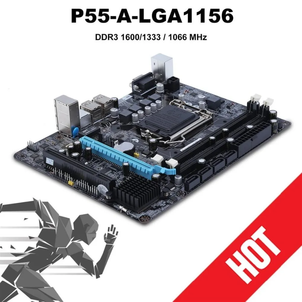 6 Channel Mainboard P55-A-1156 Motherboard Durable Desktop Computer | Электроника
