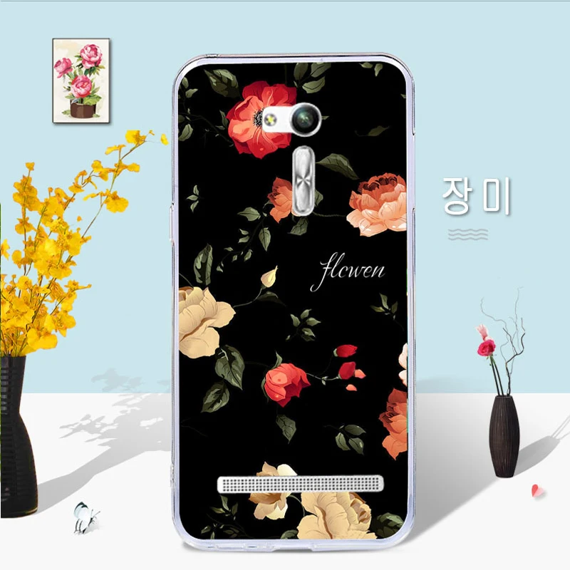 Чехол для Asus ZB552KL Живопись кремния ТПУ Мягкая задняя крышка Zenfone Go 5 дюймов телефон