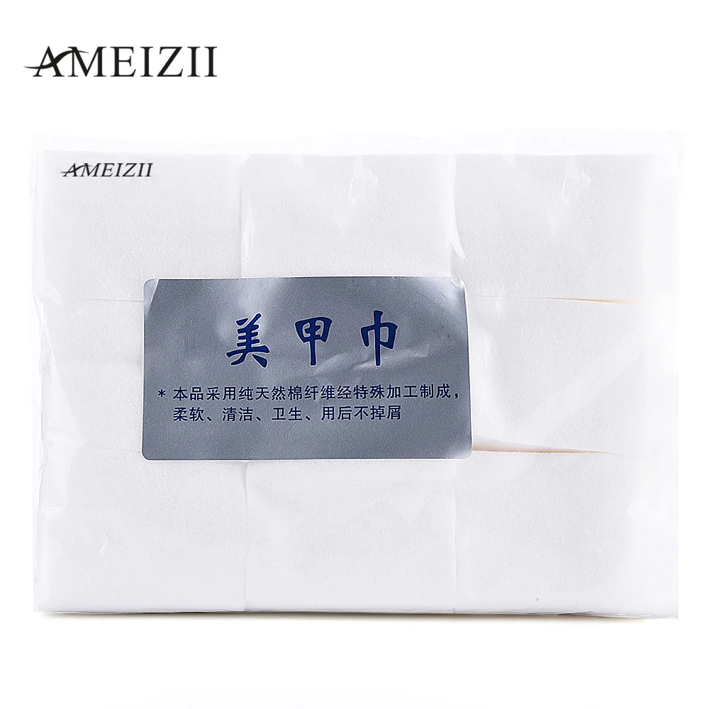 Ameizii 900 pc гель для снятия лака ногтей салфетки маникюр без ворса 100% хлопок