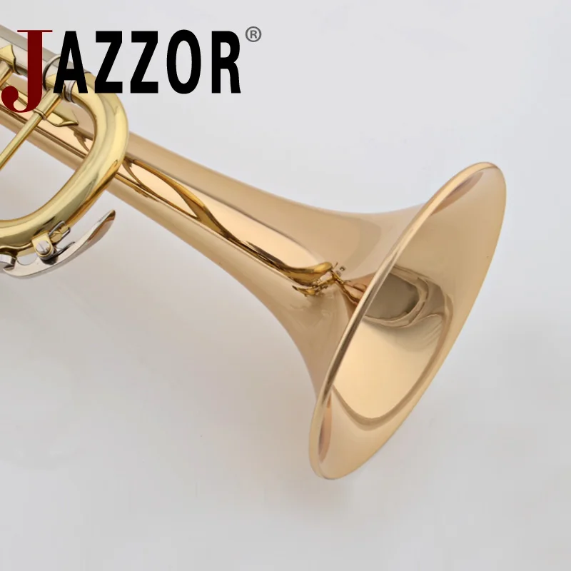 Плоская труба JAZZOR JBTR-410 B золотой лак фосфор и медь ветровые инструменты | Спорт