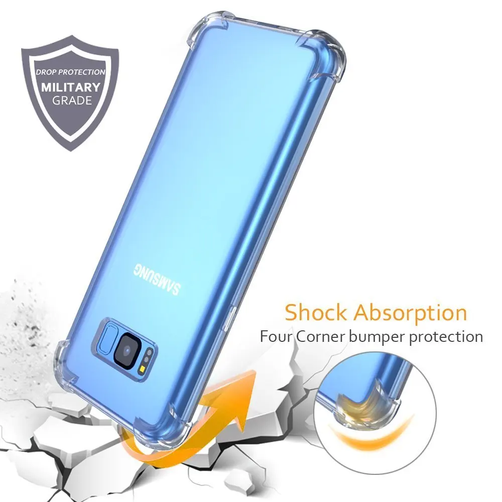 Прозрачный устойчивый к царапинам защитный чехол из ТПУ для Samsung Galaxy S8 |