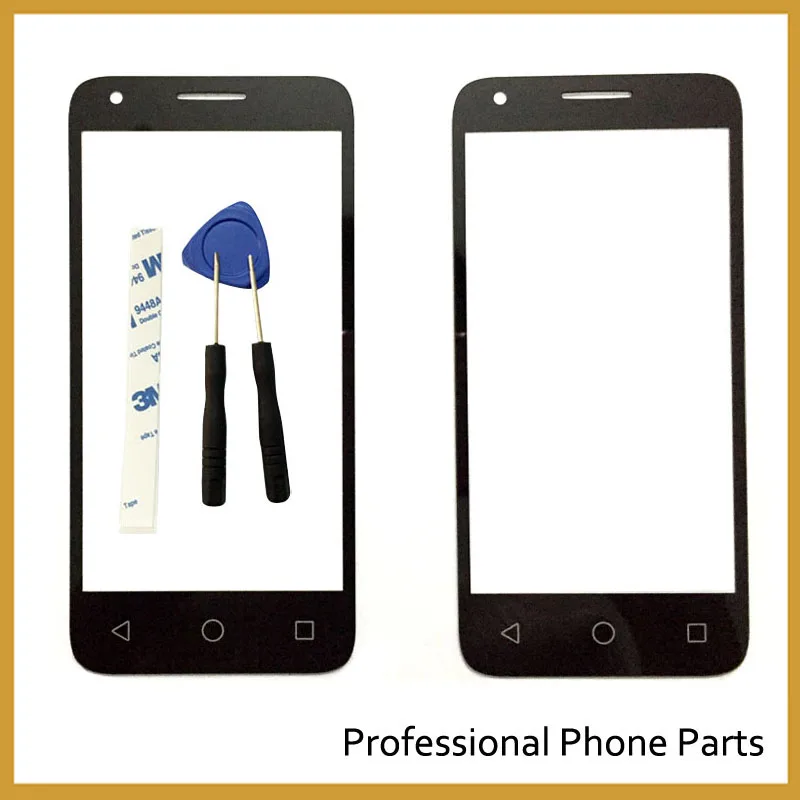Оригинальное новое Переднее стекло для Alcatel One Touch Pixi 3 4027D 4027X 4027A OT4027 внешний экран на замену для объектива, черный