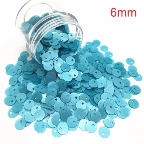 6mm Matte blue Матовые Блестящие Блестки 10 мм ПВХ пайетки с блестками плоские Artesanatos результаты шитье Свадебное Ремесло одежды DIY аксессуар 10 г - Цвет: 6mm Matte blue