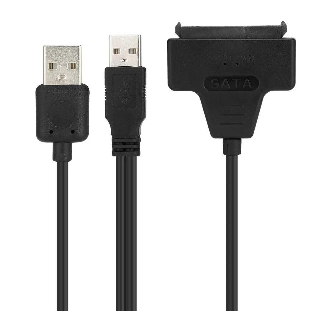 Высокая производительность черный свет контактный кабель адаптер USB 2 0 для SATA 7 + 15