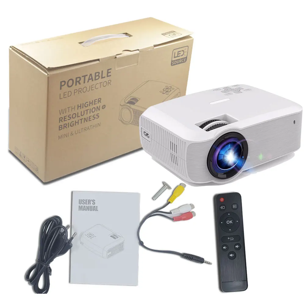 Salange T23K мини-проектор светодиодный 2400 люмен 1280*720 Видео видеопроектор HDMI VGA USB Домашний кинотеатр опция T22 Proyector