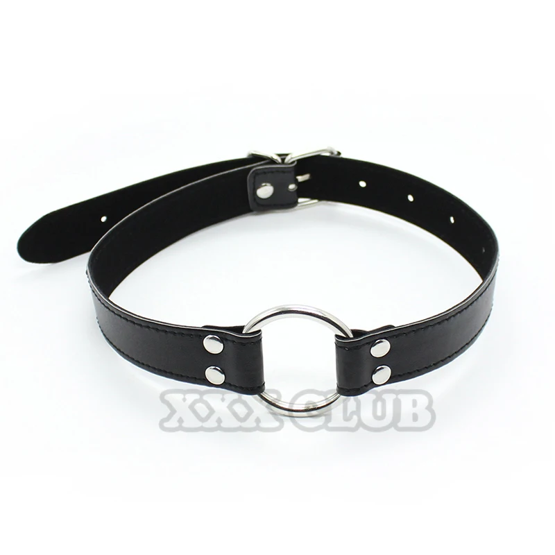 Тиерри ПУ флирт открытый рот для пероральной фиксации рта кляп с О кольцом во