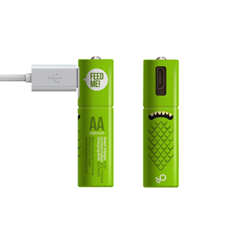 2 шт. Mirco USB аккумуляторная батарея аа сухая Ni MH 1000 мАч AA 1 в игрушки пульт