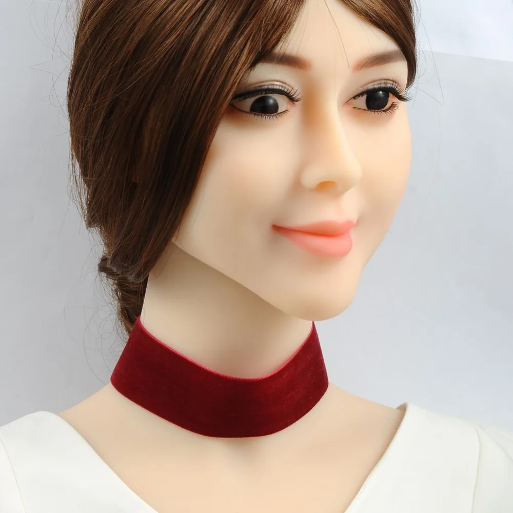 KIVN модные ювелирные изделия синий и красный бархат чокер воротник ожерелья для