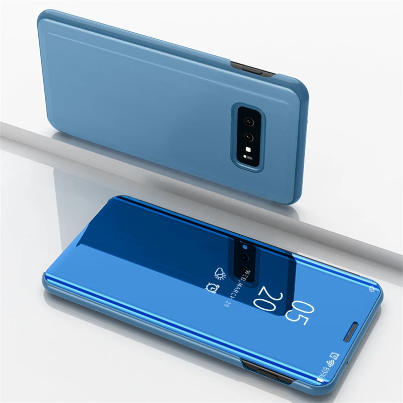 Чехол-книжка для Samsung Galaxy S10 Plus S8 S7 S6 Edge Note 8 J3 J530 A520 A7 2017 зеркальный | Мобильные