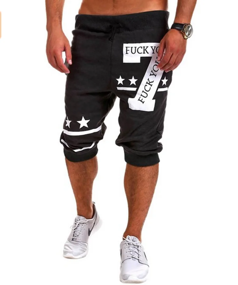 2018 Xu.ing мужские короткие брюки до колена с надписью|pants plus|cotton trousersprinted sweatpants |