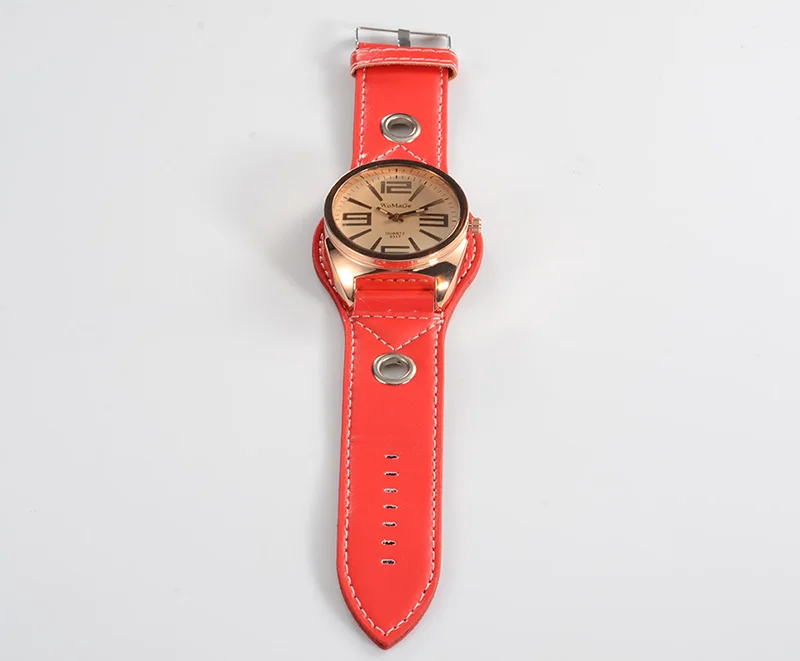 Часы мужские с большим кожаным ремешком|hombre|hombre reloj |