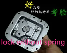 112x104mm no spring Чехол для полета, аксессуары, алюминиевый чехол, замок для инструментов, плоский замок, сердцевина, безрамный замок-бабочка, замок на коленях, замок - Цвет: 112x104mm no spring