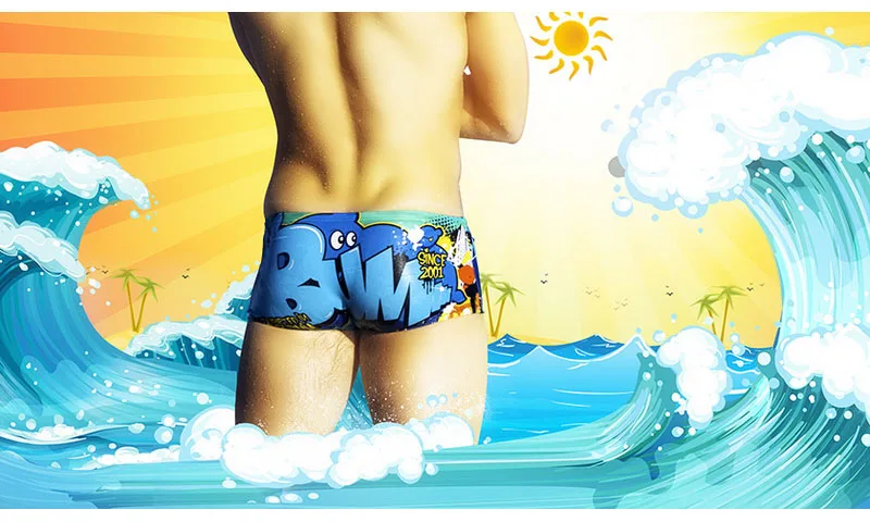 New Swimwear Men Beach Surfing Sexy Swimsuit Swim Trunks Summer Men's Swimming Shorts Swimsuits Short Briefs Letter Sunga