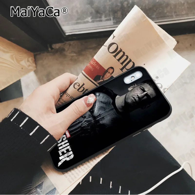 MaiYaCa Каратель Франк Замок Силиконовый ТПУ чехол для телефона Apple iphone 11 pro 8 7 66S Plus X XS MAX 5S SE XR мобильные телефоны
