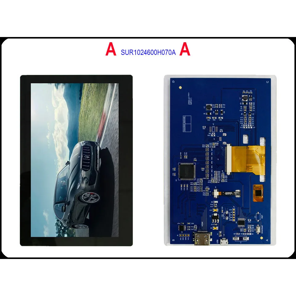 " 7,0 дюймов 1024*600 TFT HDMI ЖК-модуль дисплей монитор экран с USB емкостной сенсорной панелью аудио выход для Raspberry Pi