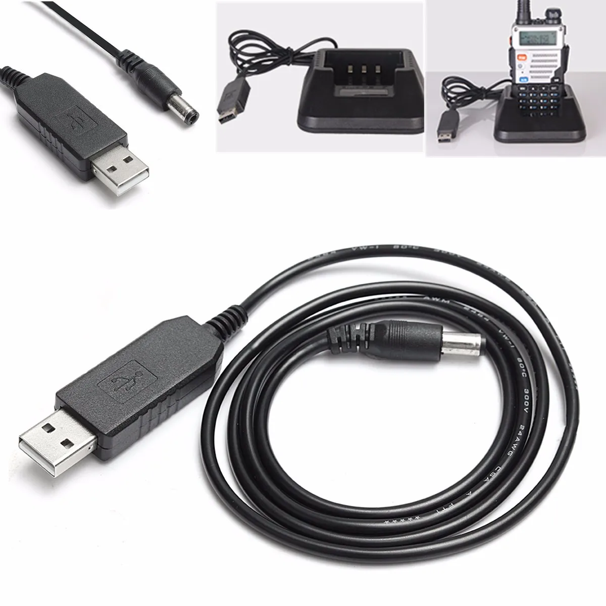 USB Зарядное устройство кабель для BAOFENG UV-5R UV-5RA UV-5RB UV-5RE радиоприемник TYT