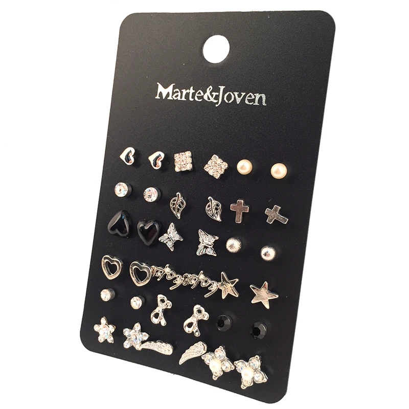 Серьги-гвоздики с сердечками и цветами для девочек | Украшения аксессуары