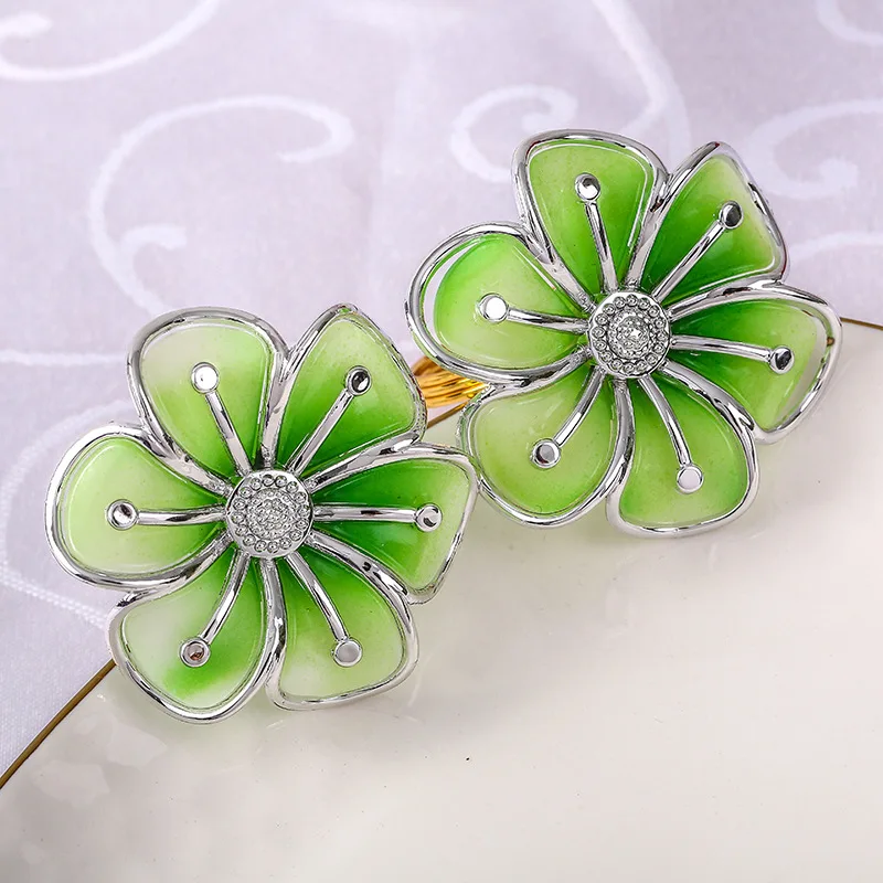 12 шт. металлические кольца для салфеток в стиле вестерн жасмин набор отелей