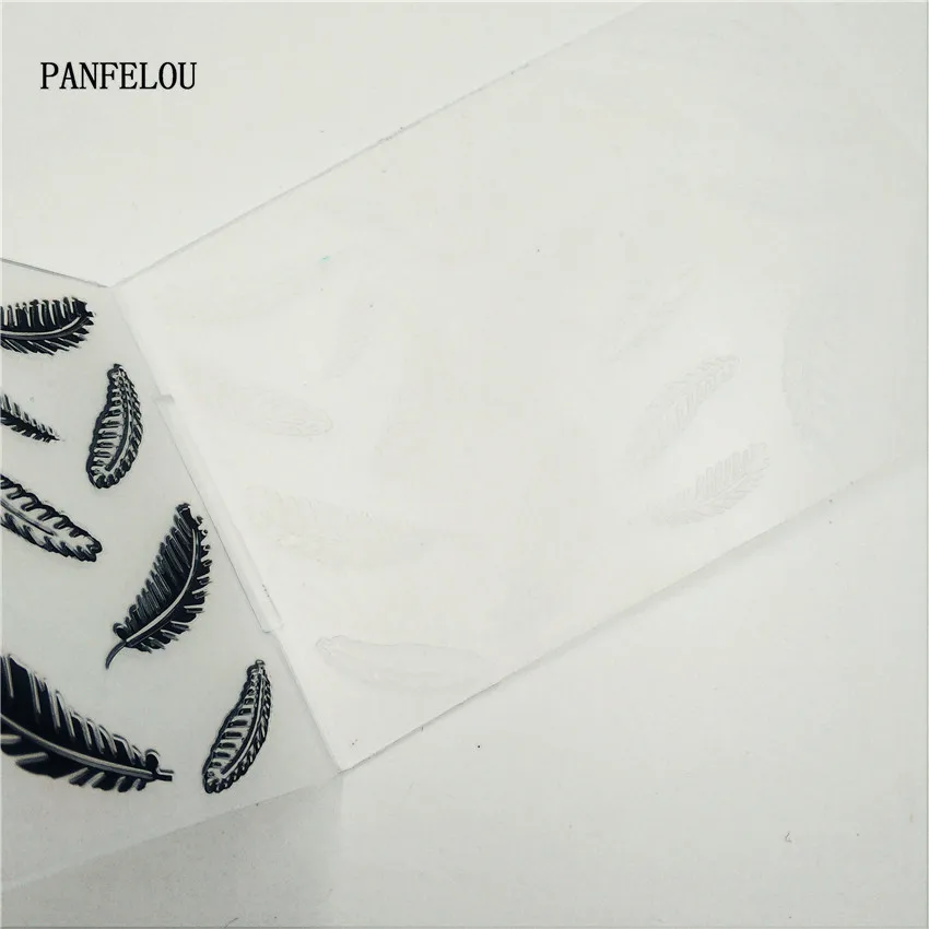 PANFELOU перо Листья карта искусственная пластиковая для скрапбукинга DIY шаблон