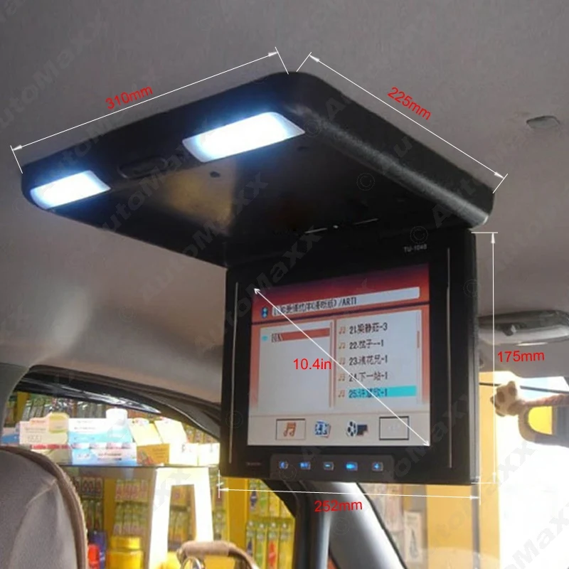 FEELDO 10 4 дюйма на крыше TFT LCD монитор 2-полосный видео вход откидной автомобильный