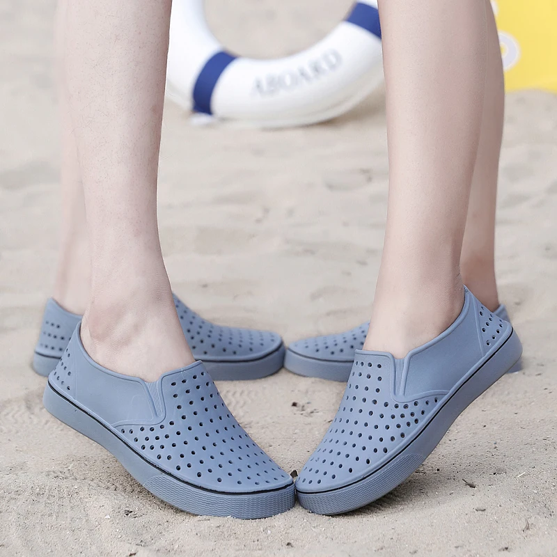 Водонепроницаемая обувь мужская Aqua мужские летние пляжные слиперы с отверстиями