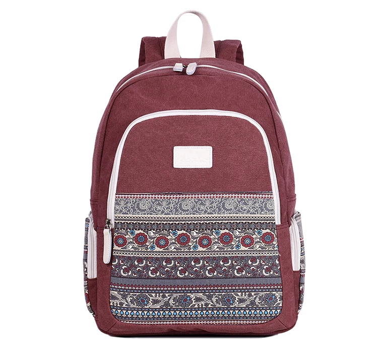 Canvasartisan Одежда высшего качества Для женщин canvans рюкзак сумка женская Ретро цветочные Стиль для отдыха большой Ёмкость путешествия ноутбук Рюкзаки