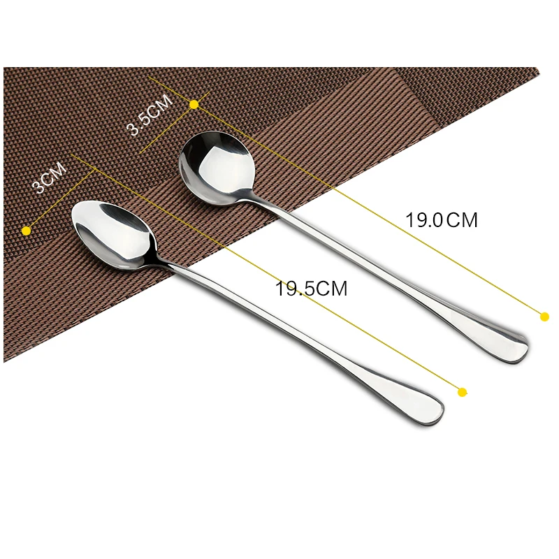 Ложка удлиненная с длинной ручкой ложка для кофе мороженого меда десерта три