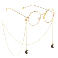 beardtrianglemoon rhinestone pendant reading glasses chain fashion holder neck metal cord strap chain for sunglasses eyeglass