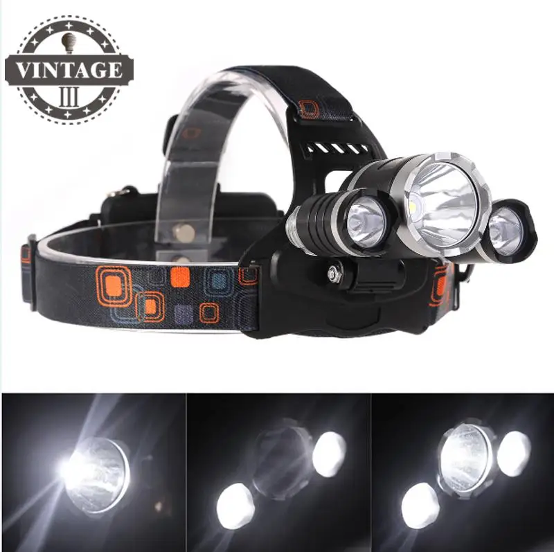 3T6 светодиодный RJ5000 перезаряжаемая головная лампа 8000 люменов фара охотничья