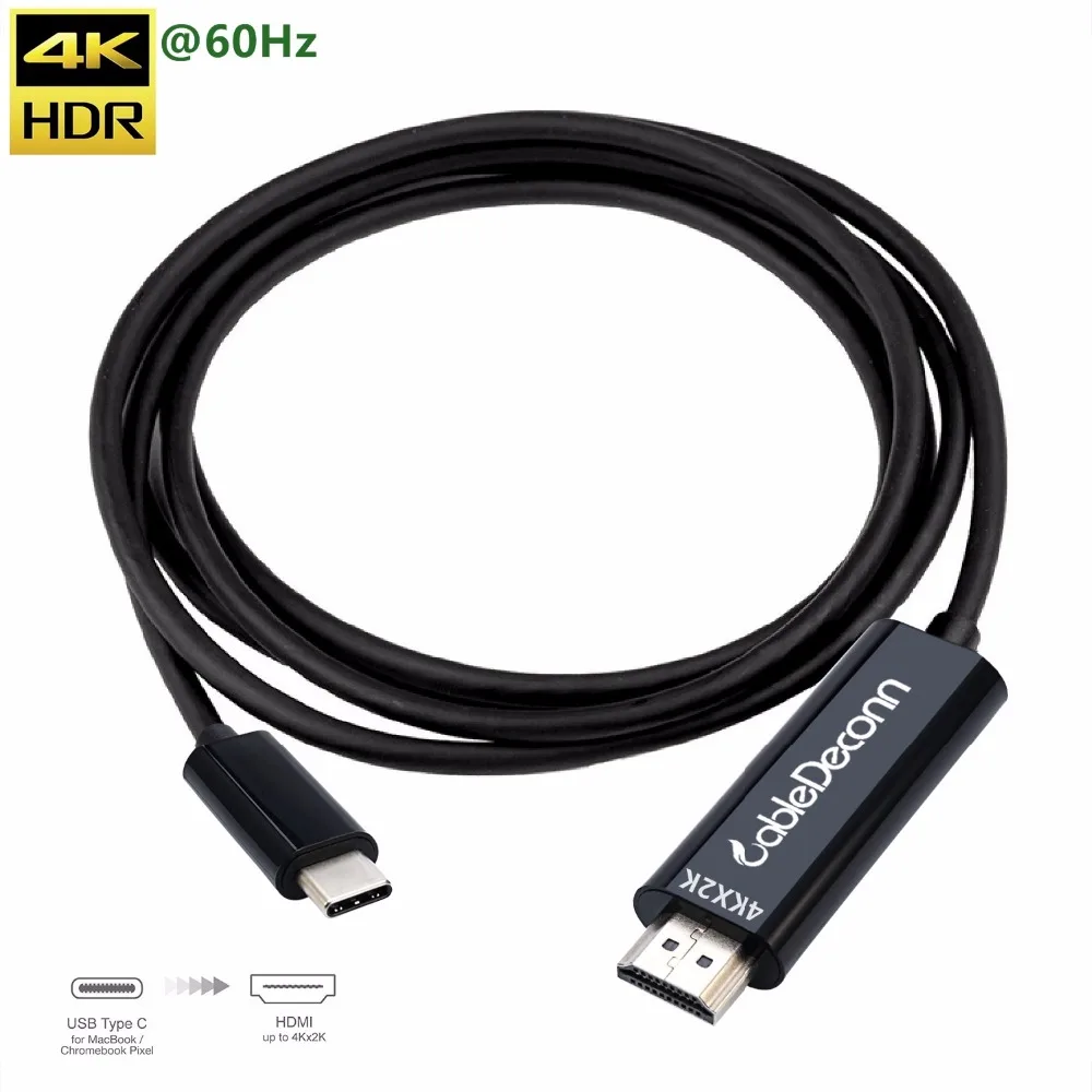 Thunderbolt 3 к hdmi кабель usb3.1 с разъемами типа c и 4k 60 Гц адаптер usb-c HDMI кабель-удлинитель